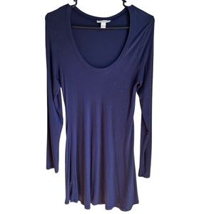 Boston Proper Deep Blue Long Sleeve Dress